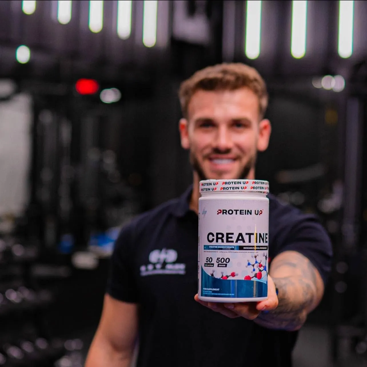 Alex Gabriel cu creatina de la ProteinUP
